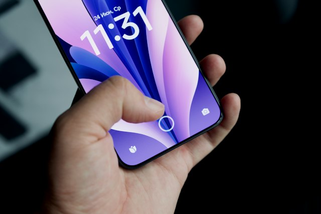 Écran verrouillé d’un smartphone